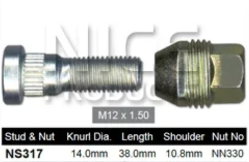 Chrysler Wheel Stud & Nut Set PT Cruiser