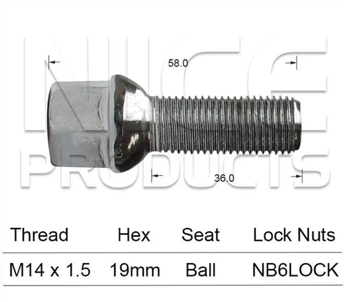 4x Mercedes-Benz Wheel Stud Sprinter 2500 901,902,903,904 All