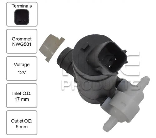 Front Windscreen Washer Pump for Kia Sorento UM (03/15 – 06/20)