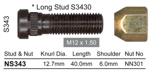 Buick Wheel Stud & Nut Set Century / Electra / LeSabre / Park Avenue & More