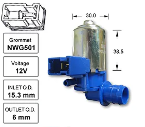 Front Windscreen Washer Pump for Nissan Pintara R31 (01/86 – 09/89)