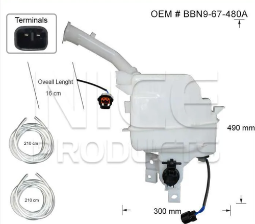 Washer Reservoir with Pump for Mazda Mazda 3 BL (2009 - 2013)