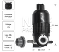 Front Windscreen Washer Pump for Ford Everest UA UB (07/15 – 2025)