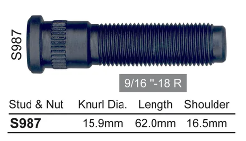 Ford Wheel Stud F-250 / F-250 9/16 Thread / F250 2WD Dana Diff & More