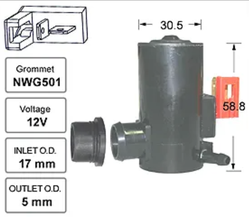 Front Windscreen Washer Pump for Honda Integra (1994 – 2001)