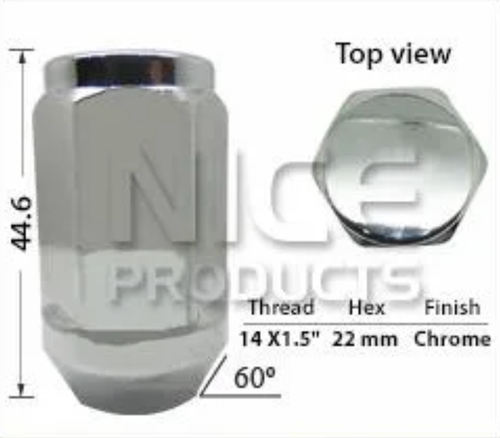 4x Chevrolet Wheel Nut Silverado 1500 / Silverado 2500