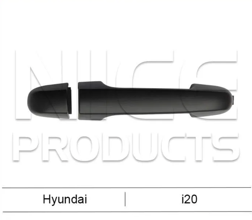 Front Left Outer Door Handle Black for Hyundai i20 (07/10 - 08/15)