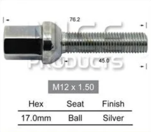 Mercedes-Benz Wheel Stud & Nut Set 190 All / 190B All / 190C All & More