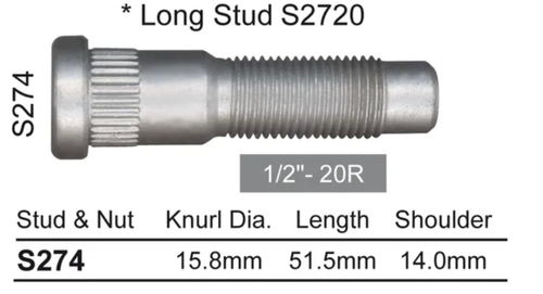 Ford Wheel Stud Territory Steel Wheels / Territory Alloy Wheels