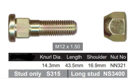 4x Mazda Wheel Nut 323 BJ-2