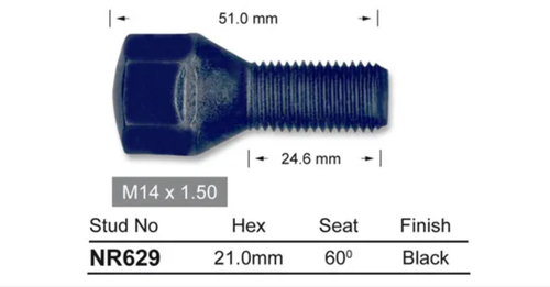 4x Mitsubishi Wheel Stud Express SN