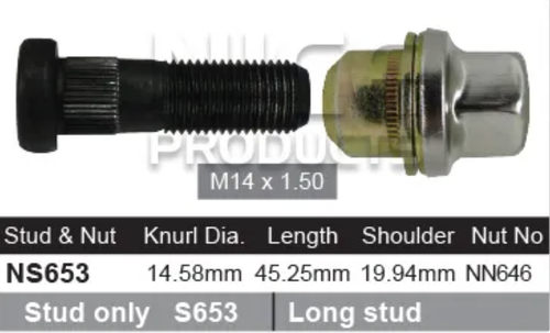 Land Rover Wheel Stud & Nut Set Discovery LC