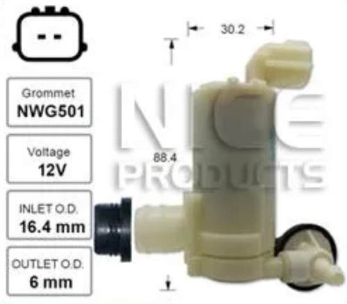 Front Windscreen Washer Pump for Nissan Caravan NV350 (06/12 – 08/16)