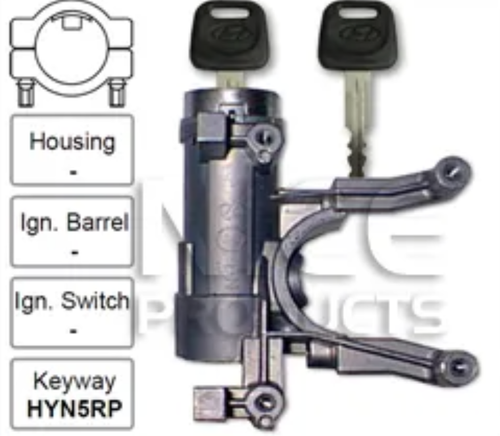 Ignition Lock & Switch for Hyundai Sonata Manual (11/89 – 08/93)