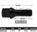 4x Haval Black Wheel Stud H6