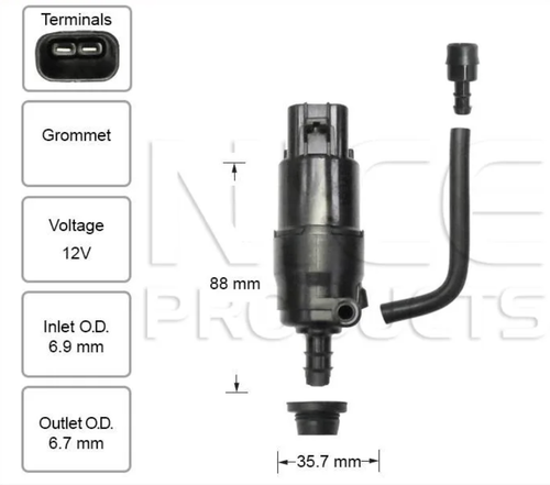 Headlight Washer Pump for Subaru XV GP7 (01/12 – 05/17)