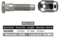 Ford Black Wheel Stud & Nut Set ZD