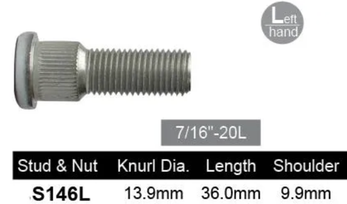Chrysler Wheel Stud Valiant RV1-AP6 all LH / Valiant VC all LH & More