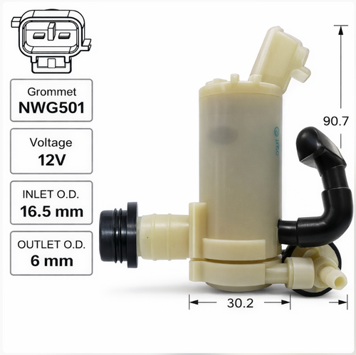 Front Windscreen Washer Pump for Honda CR-V RM1 (11/12 – 06/17)