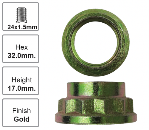 Rear Right Hub Nut Pair for BMW 3 Series E46 (10/00 - 05/06)