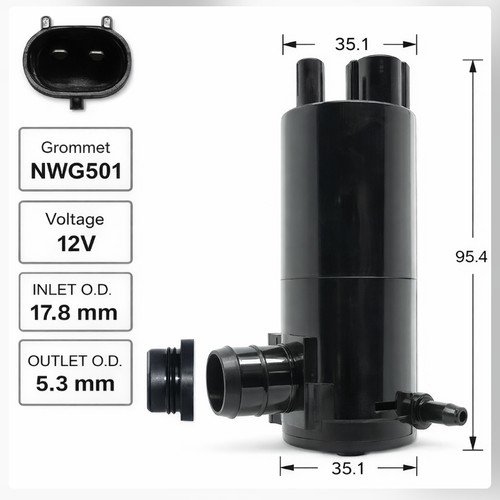 Front Windscreen Washer Pump for Jeep Grand Cherokee WJ (07/99 – 05/05)
