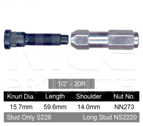 Ford Wheel Stud & Nut Set EL XR6 - XR8 / EL Fairmont & Ghia
