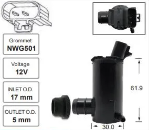 Front Windscreen Washer Pump for Lexus LS400 (08/92 – 09/98)