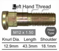 Mazda Wheel Stud B2000-B2200 Left / B1400-B1800 Left / E1400-E1800 Left