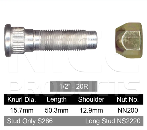 Dodge Wheel Stud & Nut Set Viper