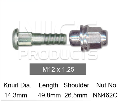 4x Nissan Wheel Nut GU Alloy Wheels Shank&Washer