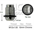 4x Honda Wheel Nut Concerto Steel Wheels / ED Steel Wheels & More