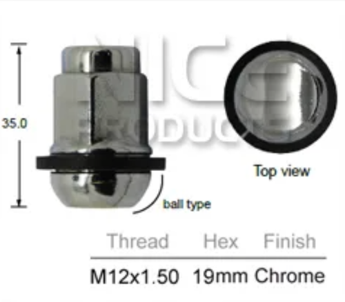 4x Honda Wheel Nut Concerto Steel Wheels / ED Steel Wheels & More