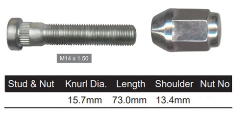 Ford Black Wheel Stud & Nut Set F-250 / F-350