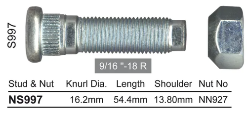 Ford Wheel Stud & Nut Set F-250 / F250 2WD Ford Diff
