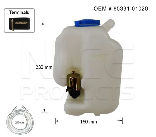 Washer Reservoir with Pump for Toyota Corolla AE90-93-95 (05/89 - 09/94)
