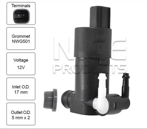 Front Windscreen Washer Pump for Land Rover Discovery LC (04/15 – 2021)