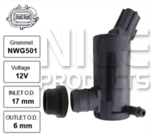 Front Windscreen Washer Pump for Ford E-150 (01/05 – 06/07)