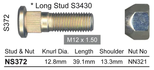 KIA Wheel Stud & Nut Set TU / PU