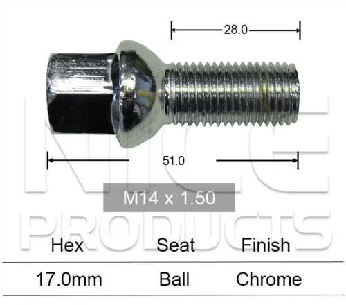 4x Mercedes-Benz Wheel Stud A-Class All / AMG GT C190 & More