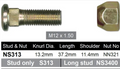 Chrysler Wheel Stud & Nut Set Prowler