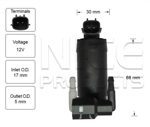 Front Windscreen Washer Pump for Holden Colorado 7 RG (11/12 – 2021)