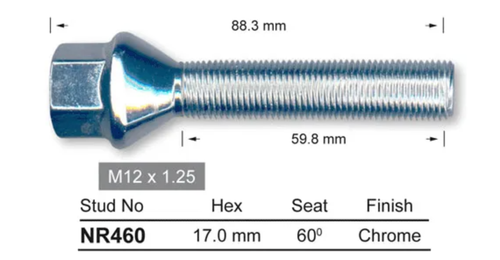 LDV Wheel Stud & Nut Set V80