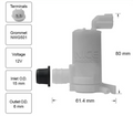 Front Windscreen Washer Pump for Isuzu Giga CXY51 (2000 – 2008)