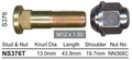 Hyundai Wheel Stud & Nut Set Elantra XD Steel Wheels & More