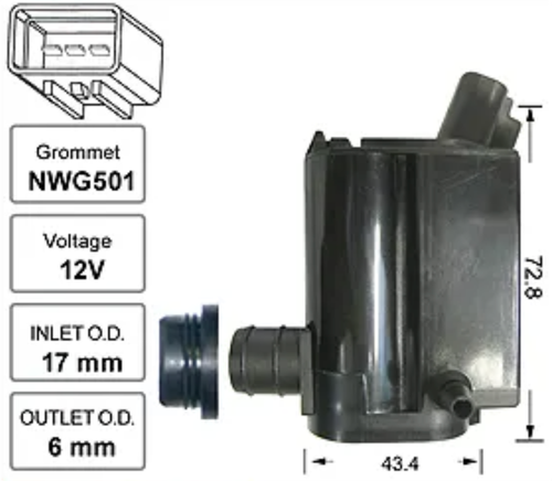 Front Windscreen Washer Pump for Toyota Supra JZA80 (05/93 - 08/02)