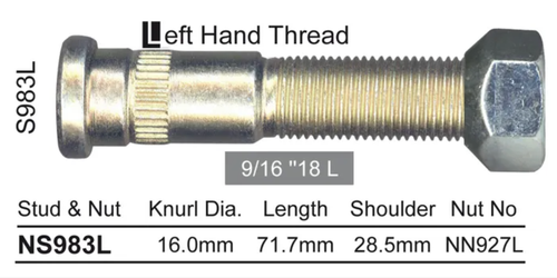 4x Ford Wheel Nut F350 2WD L/H side