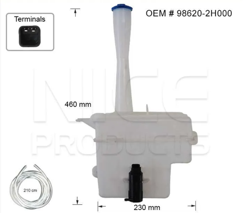 Washer Reservoir with Pump for Hyundai Elantra HD (10/06 - 05/11)