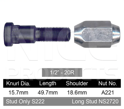 Ford Wheel Stud & Nut Set EA XR6 - XR8 / EB XR6 - XR8 / ED XR6 - XR8