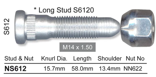 Holden Wheel Stud & Nut Set WM