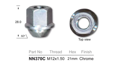 4x Hyundai Wheel Nut Accent LC Steel Wheels / Accent LC&LS Steel Wheels & More